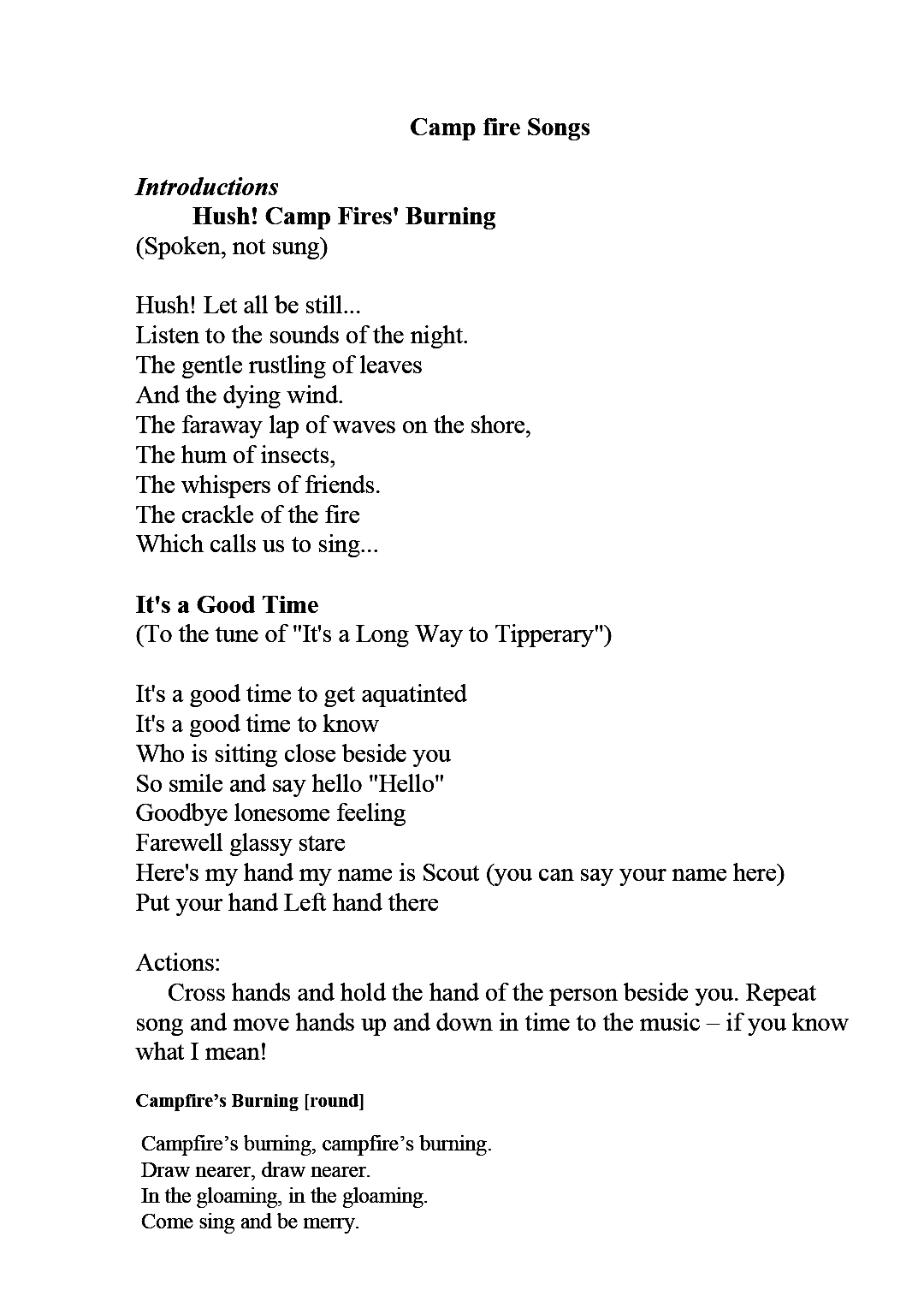 Campfire Song (2001)